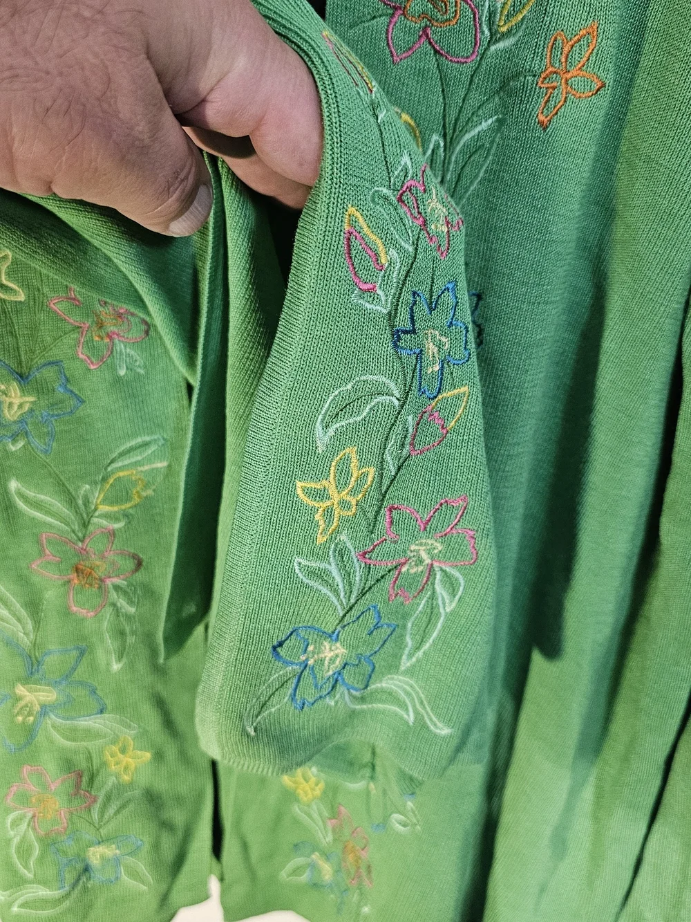 Silk Assets Diane Von Furstenberg Vintage 100% Silk Embroidered Cardigan 1X